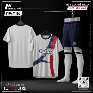Áo Câu Lạc Bộ PSG 2024 - Trắng Chủ Đạo, Phong Cách Thể Thao Hiện Đại