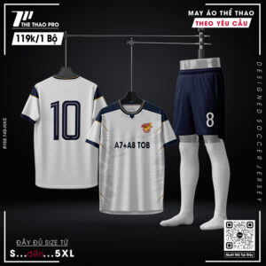 Áo Bóng Đá Thiết Kế Theo Yêu Cầu Màu Trắng Xanh Navy