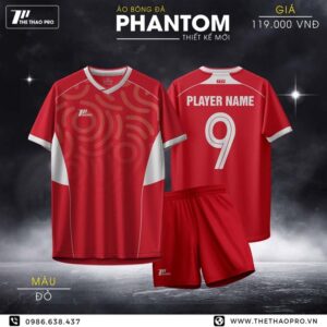Áo Bóng Đá PHANTOM Màu Đỏ – Thiết Kế Hiện Đại, Chất Liệu Cao Cấp