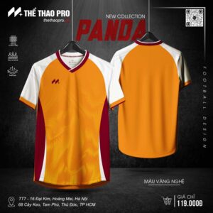 Áo Bóng Đá Vàng Nghệ Không Logo – Bộ Sưu Tập PANDA