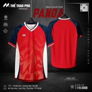 Áo đá bóng PANDA đỏ - Nhiệt huyết sân cỏ