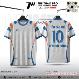 Áo Bóng Đá Trắng Không Logo – Thiết Kế Năng Động, May Nhanh Trong 1 Ngày