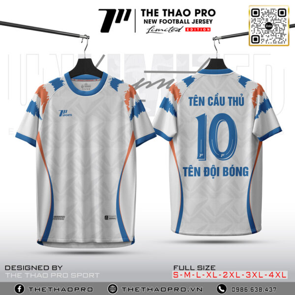 Áo Bóng Đá Trắng Không Logo – Thiết Kế Năng Động, May Nhanh Trong 1 Ngày