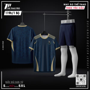 Áo Bóng Đá May Theo Yêu Cầu Màu Xanh Navy Mẫu #3065-RSM