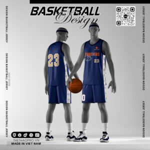 Đồng phục bóng rổ xanh navy - PANTHERS phong cách mạnh mẽ