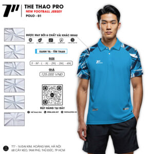 Áo Thể Thao Xanh Ya POLO - THE THAO PRO New Football Jersey 01