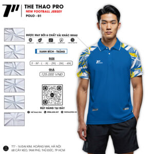 Áo Polo Thể Thao Xanh Bích - THE THAO PRO POLO 01