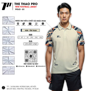 Áo Polo Thể Thao Nam POLO-01 Màu Kem Nhạt