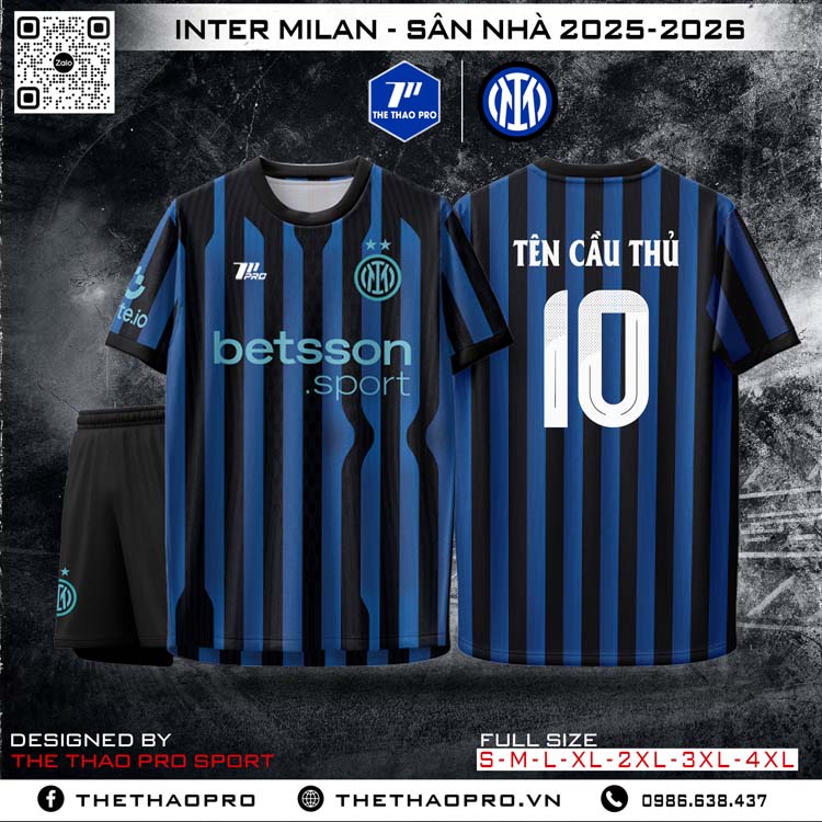 Áo Đấu Inter Milan Sân Nhà 2025-2026 Màu Xanh Đen