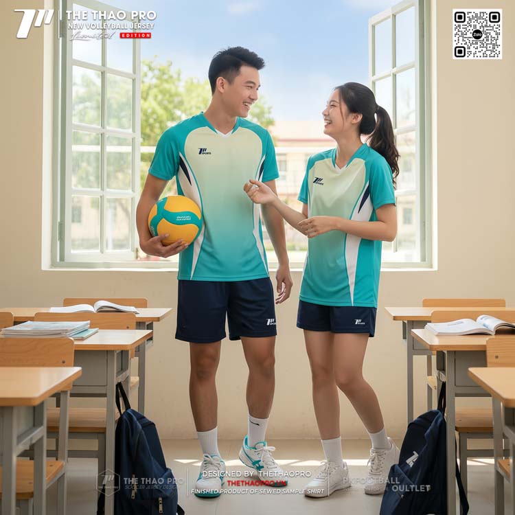Đồng Phục Thể Thao Xanh Ngọc Trắng - Thiết Kế Năng Động, Chất Liệu Co Giãn 4 Chiều