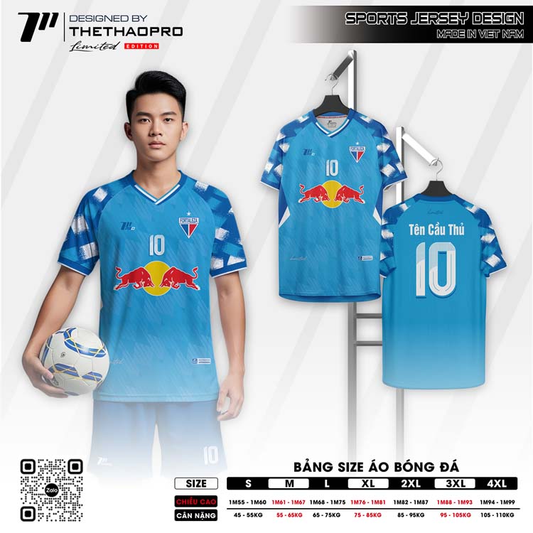 Áo bóng đá không logo xanh dương THETHAOPRO Limited Edition