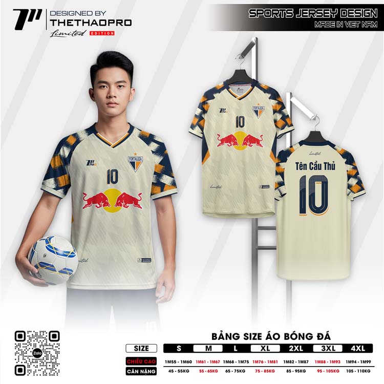 Áo Bóng Đá Kem Nhạt Tay Navy – THE THAO PRO Limited Edition