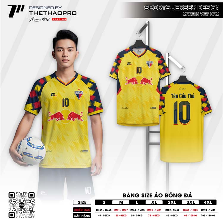 Áo Bóng Đá THE THAO PRO Limited Edition Màu Vàng Tươi