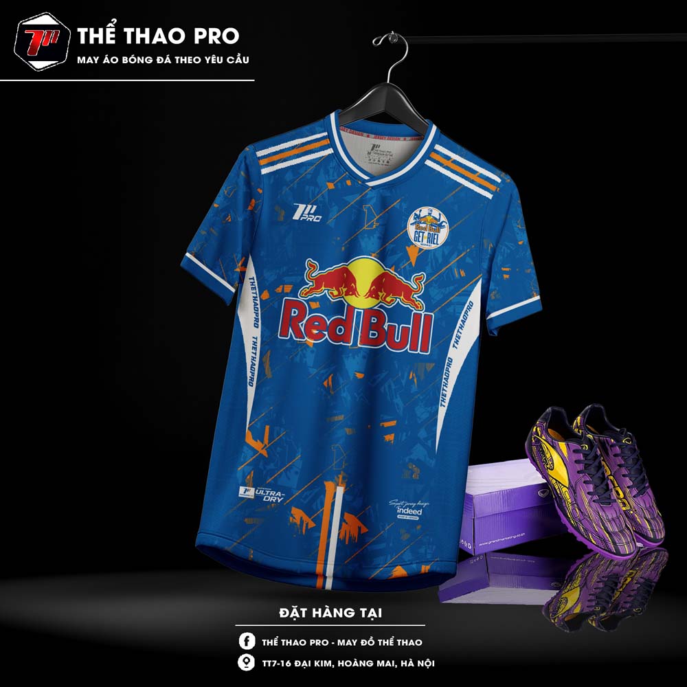 Áo bóng đá Red Bull xanh dương đậm – Thiết kế chuyên nghiệp, năng động