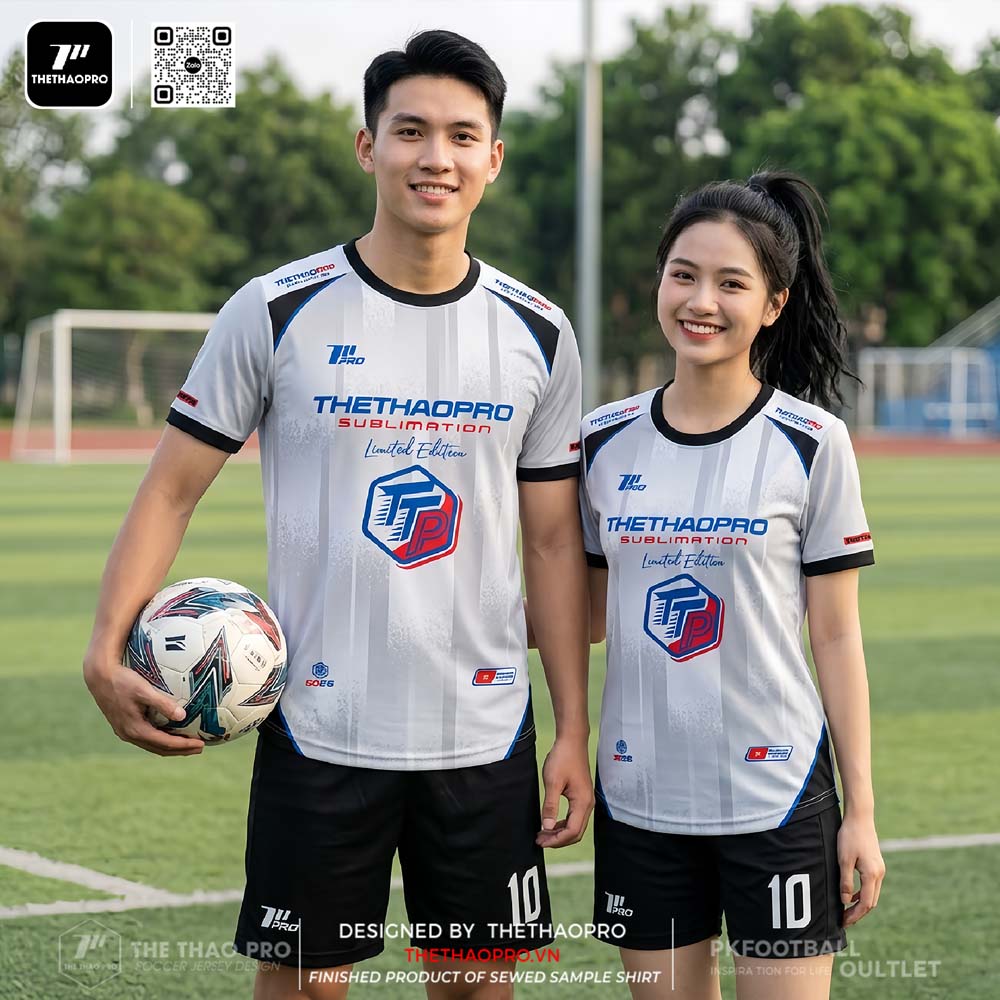 Áo Bóng Đá Không Logo Màu Trắng – Thể Thao Pro